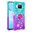 Silicone Candy Rubber TPU Bling-Bling Soft Case Cover with Finger Ring Stand S02 for Xiaomi Mi 10i 5G Sky Blue