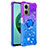 Silicone Candy Rubber TPU Bling-Bling Soft Case Cover with Finger Ring Stand S02 for Xiaomi Redmi Note 11E 5G Purple