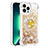 Silicone Candy Rubber TPU Bling-Bling Soft Case Cover with Finger Ring Stand S03 for Apple iPhone 13 Pro