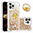 Silicone Candy Rubber TPU Bling-Bling Soft Case Cover with Finger Ring Stand S03 for Apple iPhone 14 Pro Max