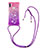 Silicone Candy Rubber TPU Bling-Bling Soft Case Cover with Lanyard Strap S01 for Samsung Galaxy A11