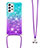 Silicone Candy Rubber TPU Bling-Bling Soft Case Cover with Lanyard Strap S01 for Samsung Galaxy A33 5G