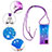 Silicone Candy Rubber TPU Bling-Bling Soft Case Cover with Lanyard Strap S01 for Samsung Galaxy A81