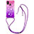 Silicone Candy Rubber TPU Bling-Bling Soft Case Cover with Lanyard Strap S01 for Samsung Galaxy M21