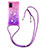 Silicone Candy Rubber TPU Bling-Bling Soft Case Cover with Lanyard Strap S01 for Samsung Galaxy M40S