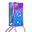 Silicone Candy Rubber TPU Bling-Bling Soft Case Cover with Lanyard Strap S01 for Samsung Galaxy Note 20 5G