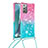 Silicone Candy Rubber TPU Bling-Bling Soft Case Cover with Lanyard Strap S01 for Samsung Galaxy Note 20 5G