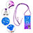 Silicone Candy Rubber TPU Bling-Bling Soft Case Cover with Lanyard Strap S01 for Samsung Galaxy Note 20 5G