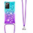 Silicone Candy Rubber TPU Bling-Bling Soft Case Cover with Lanyard Strap S01 for Samsung Galaxy Note 20 Ultra 5G