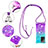 Silicone Candy Rubber TPU Bling-Bling Soft Case Cover with Lanyard Strap S01 for Samsung Galaxy Note 20 Ultra 5G