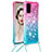 Silicone Candy Rubber TPU Bling-Bling Soft Case Cover with Lanyard Strap S01 for Samsung Galaxy S20