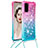 Silicone Candy Rubber TPU Bling-Bling Soft Case Cover with Lanyard Strap S01 for Samsung Galaxy S20 5G