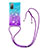 Silicone Candy Rubber TPU Bling-Bling Soft Case Cover with Lanyard Strap S01 for Samsung Galaxy S20 Lite 5G