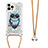 Silicone Candy Rubber TPU Bling-Bling Soft Case Cover with Lanyard Strap S02 for Apple iPhone 13 Pro