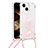 Silicone Candy Rubber TPU Bling-Bling Soft Case Cover with Lanyard Strap S02 for Apple iPhone 14 Plus