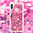 Silicone Candy Rubber TPU Bling-Bling Soft Case Cover with Lanyard Strap S02 for Samsung Galaxy A11