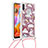 Silicone Candy Rubber TPU Bling-Bling Soft Case Cover with Lanyard Strap S02 for Samsung Galaxy A11