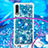 Silicone Candy Rubber TPU Bling-Bling Soft Case Cover with Lanyard Strap S02 for Samsung Galaxy A50