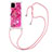 Silicone Candy Rubber TPU Bling-Bling Soft Case Cover with Lanyard Strap S02 for Samsung Galaxy A81