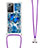 Silicone Candy Rubber TPU Bling-Bling Soft Case Cover with Lanyard Strap S02 for Samsung Galaxy Note 20 Ultra 5G