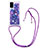 Silicone Candy Rubber TPU Bling-Bling Soft Case Cover with Lanyard Strap S02 for Samsung Galaxy S20