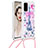 Silicone Candy Rubber TPU Bling-Bling Soft Case Cover with Lanyard Strap S02 for Samsung Galaxy S20 5G