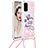 Silicone Candy Rubber TPU Bling-Bling Soft Case Cover with Lanyard Strap S02 for Samsung Galaxy S20 5G