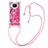 Silicone Candy Rubber TPU Bling-Bling Soft Case Cover with Lanyard Strap S02 for Xiaomi Mi 10T Lite 5G