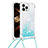 Silicone Candy Rubber TPU Bling-Bling Soft Case Cover with Lanyard Strap S03 for Apple iPhone 13 Pro Max