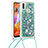 Silicone Candy Rubber TPU Bling-Bling Soft Case Cover with Lanyard Strap S03 for Samsung Galaxy A11