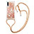 Silicone Candy Rubber TPU Bling-Bling Soft Case Cover with Lanyard Strap S03 for Samsung Galaxy A50