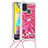 Silicone Candy Rubber TPU Bling-Bling Soft Case Cover with Lanyard Strap S03 for Samsung Galaxy M21s