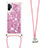 Silicone Candy Rubber TPU Bling-Bling Soft Case Cover with Lanyard Strap S03 for Samsung Galaxy Note 10 Plus 5G