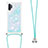 Silicone Candy Rubber TPU Bling-Bling Soft Case Cover with Lanyard Strap S03 for Samsung Galaxy Note 10 Plus 5G Sky Blue