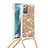 Silicone Candy Rubber TPU Bling-Bling Soft Case Cover with Lanyard Strap S03 for Samsung Galaxy Note 20 5G