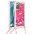 Silicone Candy Rubber TPU Bling-Bling Soft Case Cover with Lanyard Strap S03 for Samsung Galaxy Note 20 5G