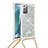 Silicone Candy Rubber TPU Bling-Bling Soft Case Cover with Lanyard Strap S03 for Samsung Galaxy Note 20 5G