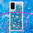 Silicone Candy Rubber TPU Bling-Bling Soft Case Cover with Lanyard Strap S03 for Samsung Galaxy S20