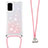 Silicone Candy Rubber TPU Bling-Bling Soft Case Cover with Lanyard Strap S03 for Samsung Galaxy S20 5G