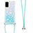 Silicone Candy Rubber TPU Bling-Bling Soft Case Cover with Lanyard Strap S03 for Samsung Galaxy S20 5G