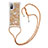 Silicone Candy Rubber TPU Bling-Bling Soft Case Cover with Lanyard Strap S03 for Samsung Galaxy S20 Lite 5G