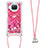 Silicone Candy Rubber TPU Bling-Bling Soft Case Cover with Lanyard Strap S03 for Xiaomi Mi 10i 5G