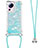 Silicone Candy Rubber TPU Bling-Bling Soft Case Cover with Lanyard Strap S03 for Xiaomi Mi 12 Lite NE 5G