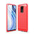 Silicone Candy Rubber TPU Line Soft Case Cover C01 for Xiaomi Redmi 10X 4G Red
