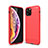 Silicone Candy Rubber TPU Line Soft Case Cover C02 for Apple iPhone 11 Pro Max Red