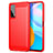 Silicone Candy Rubber TPU Line Soft Case Cover for Huawei Y7a Red