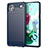 Silicone Candy Rubber TPU Line Soft Case Cover for LG K92 5G Blue