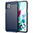 Silicone Candy Rubber TPU Line Soft Case Cover for LG Q92 5G Blue