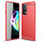 Silicone Candy Rubber TPU Line Soft Case Cover for Motorola Moto Edge 20 5G Red