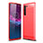 Silicone Candy Rubber TPU Line Soft Case Cover for Motorola Moto Edge Red